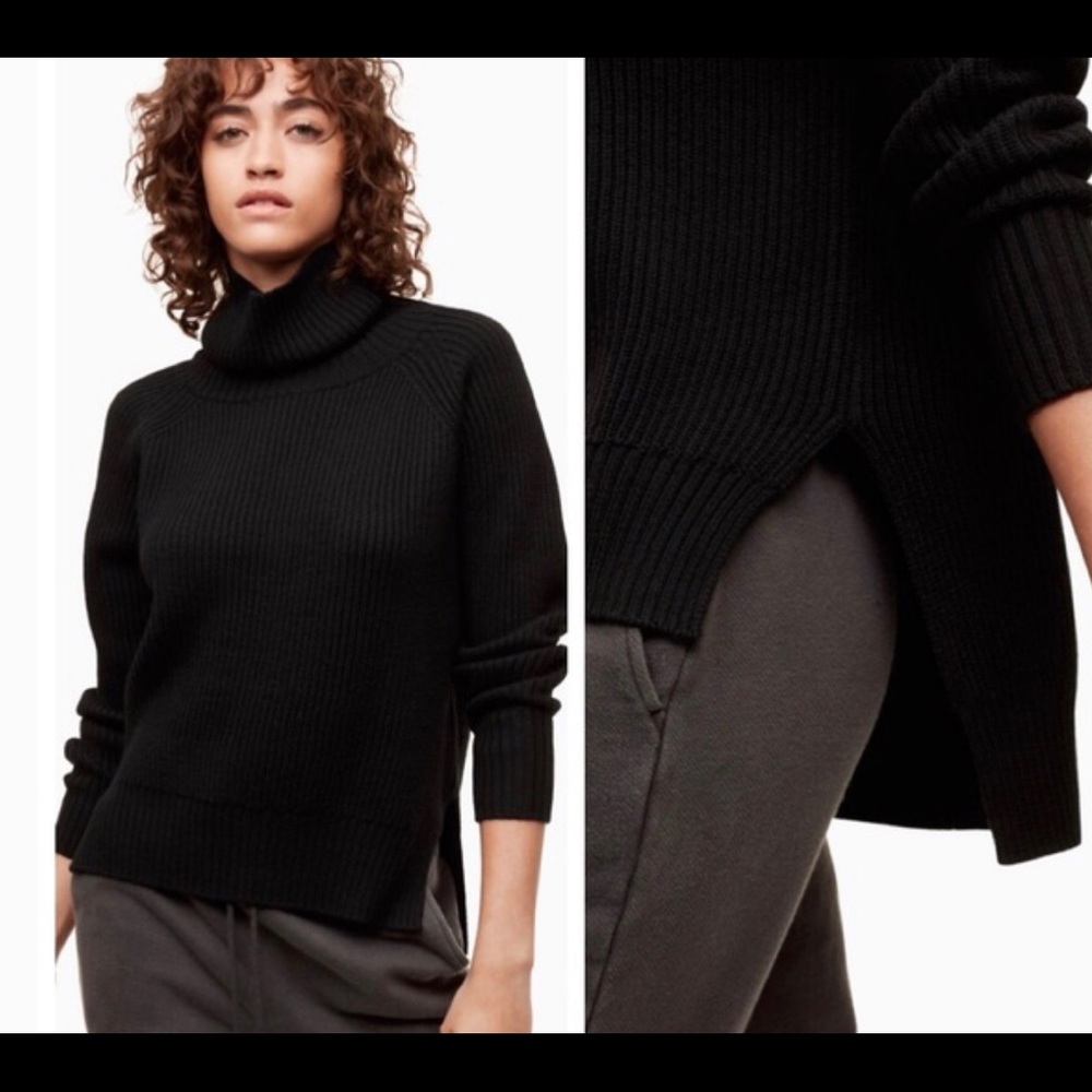 Aritzia Black Turtleneck L